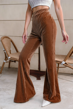 Load image into Gallery viewer, High Waist Flare Corduroy Pants