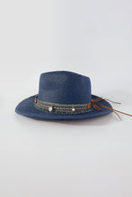 Load image into Gallery viewer, Coastal Cowgirl Beaded Tassel Cowboy Sun Hat