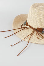 Load image into Gallery viewer, Coastal Cowgirl Beaded Tassel Cowboy Sun Hat