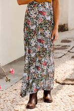 Load image into Gallery viewer, Floral Print Loose Fit High Waist Maxi Skirt