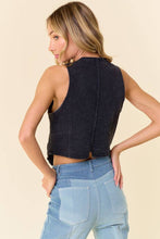 Load image into Gallery viewer, BLACK BUTTON DOWN LIGHT WEIGHT DENIM VEST