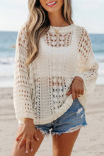 Load image into Gallery viewer, Hollow Out Knit Sleeve Drop Shoulder Sweater
