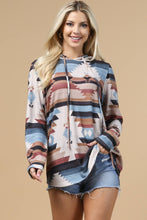 Load image into Gallery viewer, HEATHER AZTEC ULTRA SOFT HOODIE