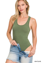 Load image into Gallery viewer, Premium Cotton Racer Back Tank Bodysuit