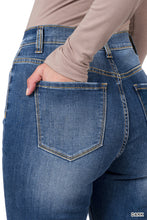 Load image into Gallery viewer, High-Rise Distressed Super Flare Raw Hem Denim