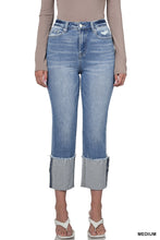Load image into Gallery viewer, Super High Rise Raw Edge Cuffed Denim