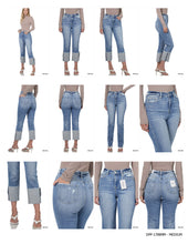 Load image into Gallery viewer, Super High Rise Raw Edge Cuffed Denim