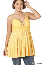 Load image into Gallery viewer, Crochet Lace Ruffle Cami Dress