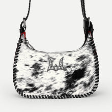 Load image into Gallery viewer, Dannia Medium Purse In Black & White Cowhide