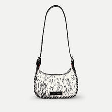 Load image into Gallery viewer, Dannia Medium Purse In Black & White Cowhide