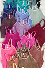 Load image into Gallery viewer, Washed Ribbed Seamless Cropped Cami Top