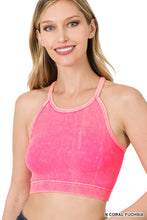 Load image into Gallery viewer, Washed Ribbed Seamless Cropped Cami Top