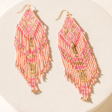 Load image into Gallery viewer, Rosabelle Fringe Earrings in Blush Pink