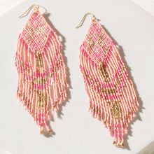 Load image into Gallery viewer, Rosabelle Fringe Earrings in Blush Pink