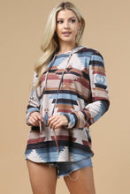 Load image into Gallery viewer, HEATHER AZTEC ULTRA SOFT HOODIE