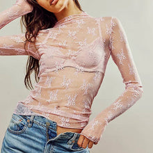 Load image into Gallery viewer, Lux Layering Floral Lace Blouse