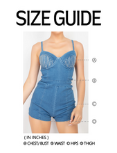 Load image into Gallery viewer, Corset Ruffle-Trim Denim Top