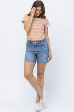 Load image into Gallery viewer, Judy Blue Embroidered Pocket High Waist Cut Off Shorts