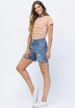 Load image into Gallery viewer, Judy Blue Embroidered Pocket High Waist Cut Off Shorts
