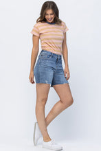 Load image into Gallery viewer, Judy Blue Embroidered Pocket High Waist Cut Off Shorts