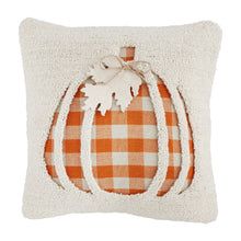 Load image into Gallery viewer, Hooked Pumpkin Throw Pillow