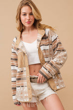 Load image into Gallery viewer, Aztec Fleece Print Outdoor Jacket
