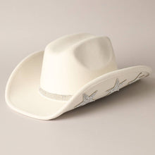 Load image into Gallery viewer, CC Star Rhinestone Trim Cowboy Hat
