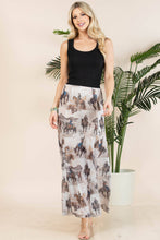 Load image into Gallery viewer, TANIA COWBOY PRINT LINED FULL MESH SKIRT
