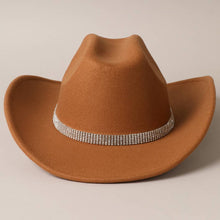 Load image into Gallery viewer, CC Star Rhinestone Trim Cowboy Hat

