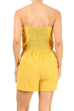 Load image into Gallery viewer, Mustard Striped Relax Romper
