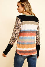 Load image into Gallery viewer, Leopard Contrast Sleeve Top
