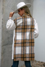 Load image into Gallery viewer, Long Jessie Plaid Sherpa Jacket
