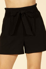 Load image into Gallery viewer, Black Boho Self Tie Shorts

