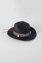 Load image into Gallery viewer, Coastal Cowgirl Beaded Tassel Cowboy Sun Hat
