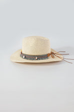 Load image into Gallery viewer, Coastal Cowgirl Beaded Tassel Cowboy Sun Hat
