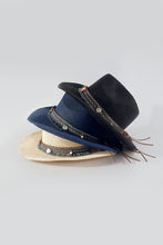 Load image into Gallery viewer, Coastal Cowgirl Beaded Tassel Cowboy Sun Hat
