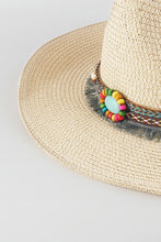 Load image into Gallery viewer, Coastal Cowgirl Beaded Tassel Cowboy Sun Hat
