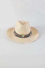 Load image into Gallery viewer, Coastal Cowgirl Beaded Tassel Cowboy Sun Hat
