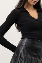 Load image into Gallery viewer, Long Sleeve Ribbed Collared Shirt
