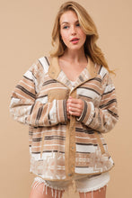 Load image into Gallery viewer, Aztec Fleece Print Outdoor Jacket
