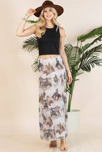 Load image into Gallery viewer, TANIA COWBOY PRINT LINED FULL MESH SKIRT
