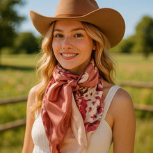 Load image into Gallery viewer, Raspberry Pink Floral Wild Rag
