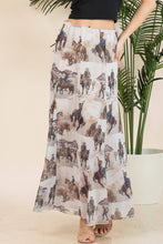 Load image into Gallery viewer, TANIA COWBOY PRINT LINED FULL MESH SKIRT
