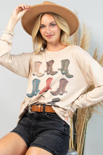 Load image into Gallery viewer, KACY WESTERN BOOOTS GRAPHIC SWEATSHIRT
