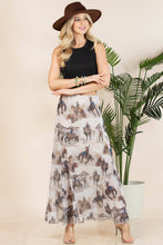 Load image into Gallery viewer, TANIA COWBOY PRINT LINED FULL MESH SKIRT
