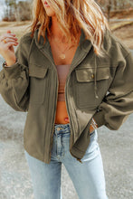 Load image into Gallery viewer, Paris Olive Zip Up
