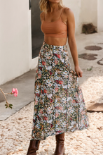 Load image into Gallery viewer, Floral Print Loose Fit High Waist Maxi Skirt
