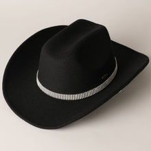 Load image into Gallery viewer, CC Star Rhinestone Trim Cowboy Hat
