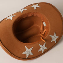 Load image into Gallery viewer, CC Star Rhinestone Trim Cowboy Hat
