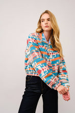 Load image into Gallery viewer, Jacquard Aztec Snap Up Bomber Jacket
